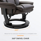 Fauteuil inclinable de massage en cuir PU HOMCOM avec repose-pieds