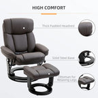 Fauteuil inclinable de massage en cuir PU HOMCOM avec repose-pieds