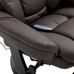 Fauteuil inclinable de massage en cuir PU HOMCOM avec repose-pieds