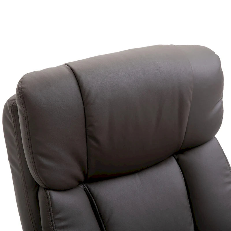 Fauteuil inclinable de massage en cuir PU HOMCOM avec repose-pieds