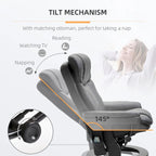 Fauteuil inclinable de massage en cuir PU HOMCOM avec repose-pieds