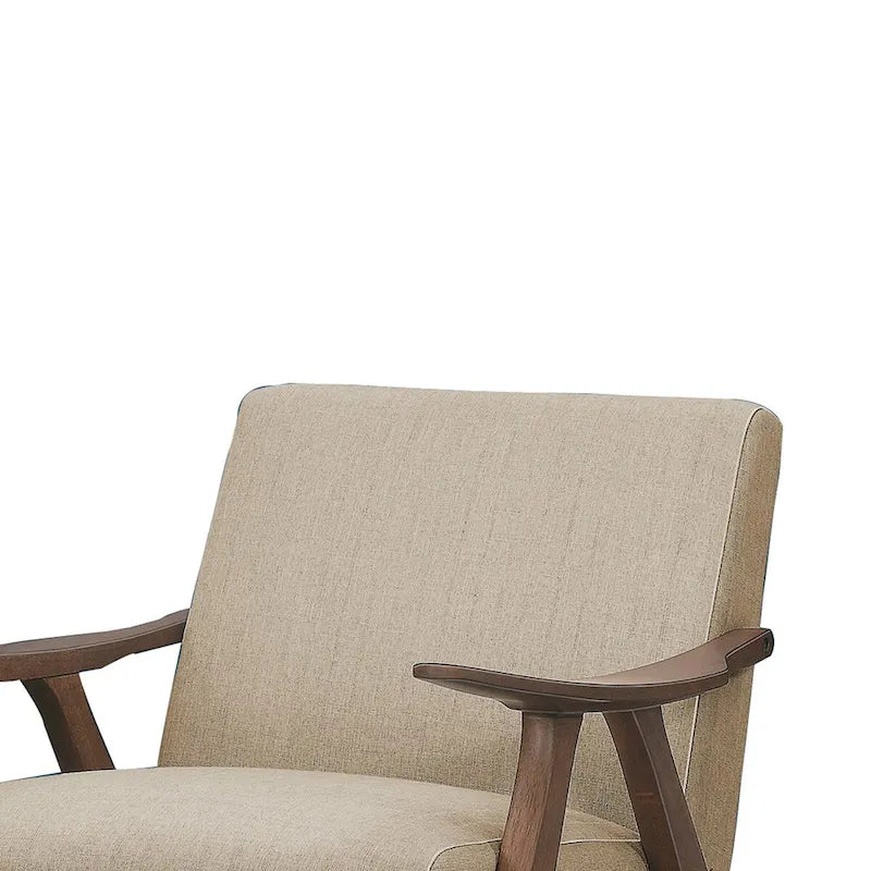 Fauteuil d'appoint, marron, revêtement tissu, une place