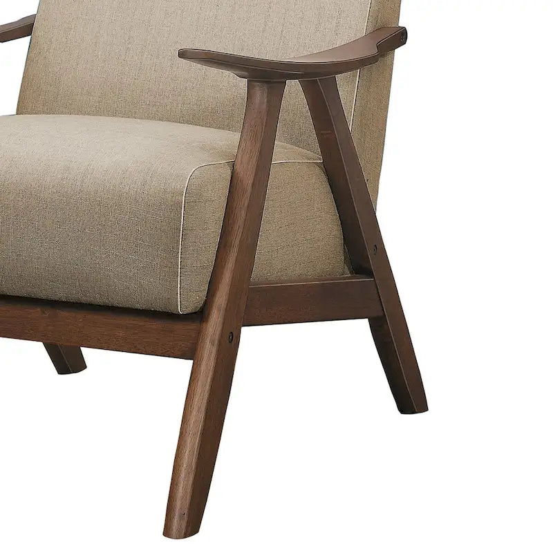 Fauteuil d'appoint, marron, revêtement tissu, une place