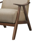 Fauteuil d'appoint, marron, revêtement tissu, une place