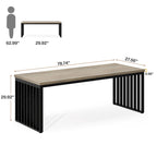 Bureau informatique 2 personnes de 199,9 cm, bureau exécutif en bois pour bureau à domicile
