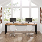 Bureau informatique 2 personnes de 199,9 cm, bureau exécutif en bois pour bureau à domicile