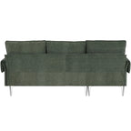 L-shaped Convertible Sectional Sofa, Chenille Sofa Couch with Reversible Chaise Lounge for Living Room, Apartment