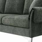 L-shaped Convertible Sectional Sofa, Chenille Sofa Couch with Reversible Chaise Lounge for Living Room, Apartment