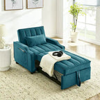 Fauteuil convertible en velours