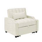 Fauteuil convertible en velours