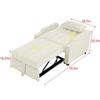 Fauteuil convertible en velours