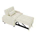 Fauteuil convertible en velours