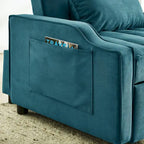 Fauteuil convertible en velours