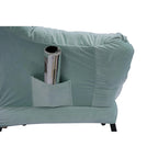 Fauteuil de salon contemporain Accent, fauteuil simple à cadre en acier avec accoudoirs et une poche latérale, avec repose-pieds, avec tabouret.