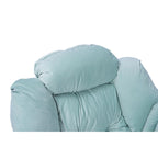 Fauteuil de salon contemporain Accent, fauteuil simple à cadre en acier avec accoudoirs et une poche latérale, avec repose-pieds, avec tabouret.