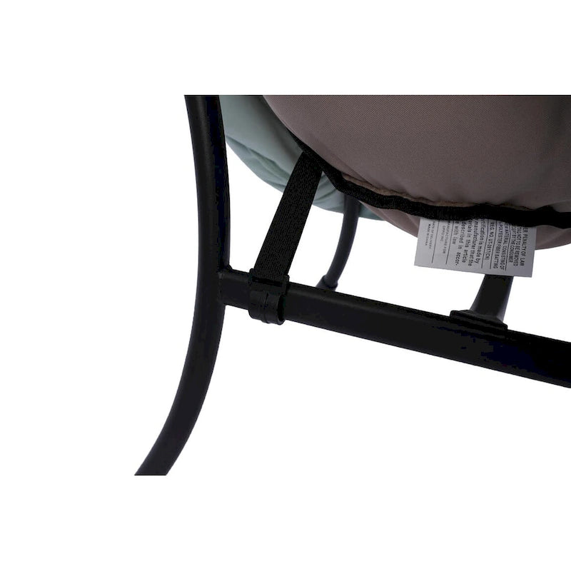 Fauteuil de salon contemporain Accent, fauteuil simple à cadre en acier avec accoudoirs et une poche latérale, avec repose-pieds, avec tabouret.
