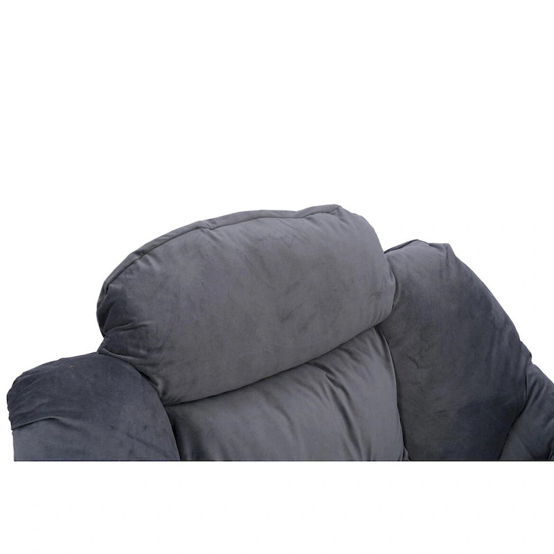Fauteuil de salon contemporain Accent, fauteuil simple à cadre en acier avec accoudoirs et une poche latérale, avec repose-pieds, avec tabouret.