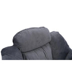 Fauteuil de salon contemporain Accent, fauteuil simple à cadre en acier avec accoudoirs et une poche latérale, avec repose-pieds, avec tabouret.