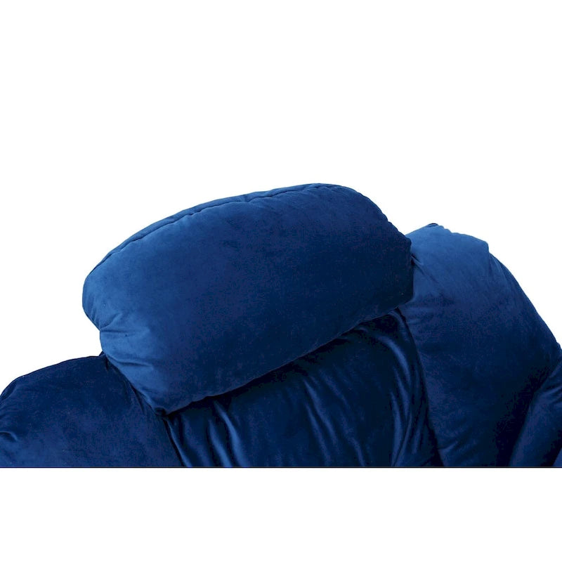 Fauteuil de salon contemporain Accent, fauteuil simple à cadre en acier avec accoudoirs et une poche latérale, avec repose-pieds, avec tabouret.